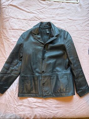 Vintage Gap Black Leather Jacket
